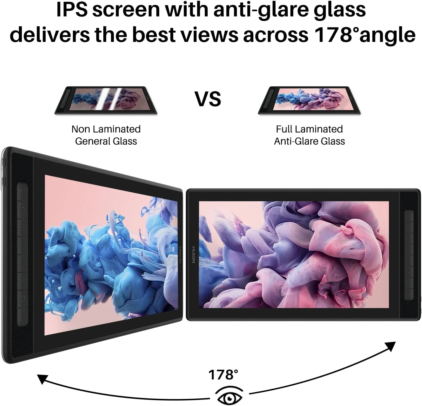 تبلت طراحی هویون Kamvas Pro 16 2.5K QHD با صفحه نمایش QLED لمینت کامل، تبلت گرافیکی با قلم بدون نیاز به باتری، تبلت هنری دیجیتال 15.8 اینچی سازگار با مک، کامپیوتر، اندروید و لینوکس