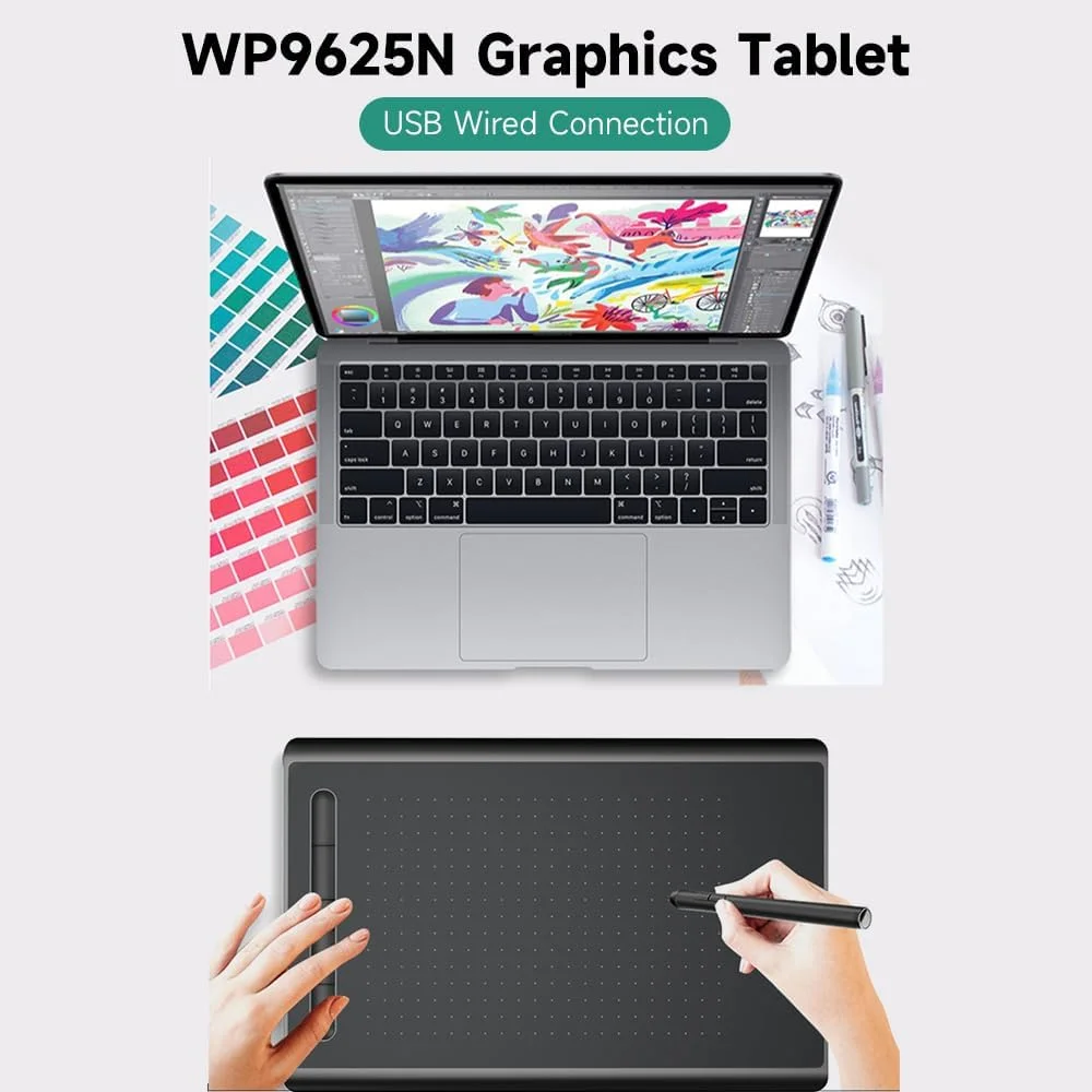 تبلت طراحی گرافیکی WP9625N، حساسیت فشار 8192 سطح، رزولوشن 5080LPI، سرعت خواندن 230PPS، اتصال USB تبلت طراحی گرافیکی WP9625N، حساسیت فشار 8192 سطح، رزولوشن 5080LPI، سرعت خواندن 230PPS، اتصال USB