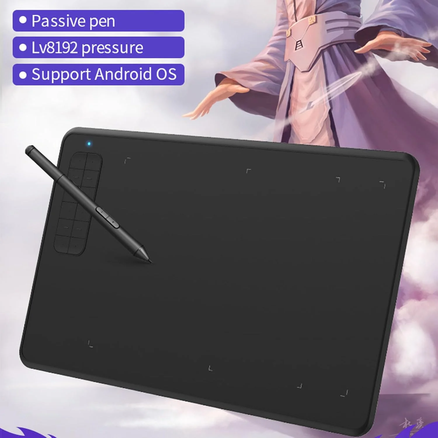 تبلت گرافیکی، تبلت طراحی دیجیتال G12 سایز 9x6 اینچ، 8192 سطح حساسیت برای هنر دیجیتال، طراحی، نقاشی، طرح زدن، برنامه ها تبلت گرافیکی، تبلت طراحی دیجیتال G12 سایز 9x6 اینچ، 8192 سطح حساسیت برای هنر دیجیتال، طراحی، نقاشی، طرح زدن، برنامه ها