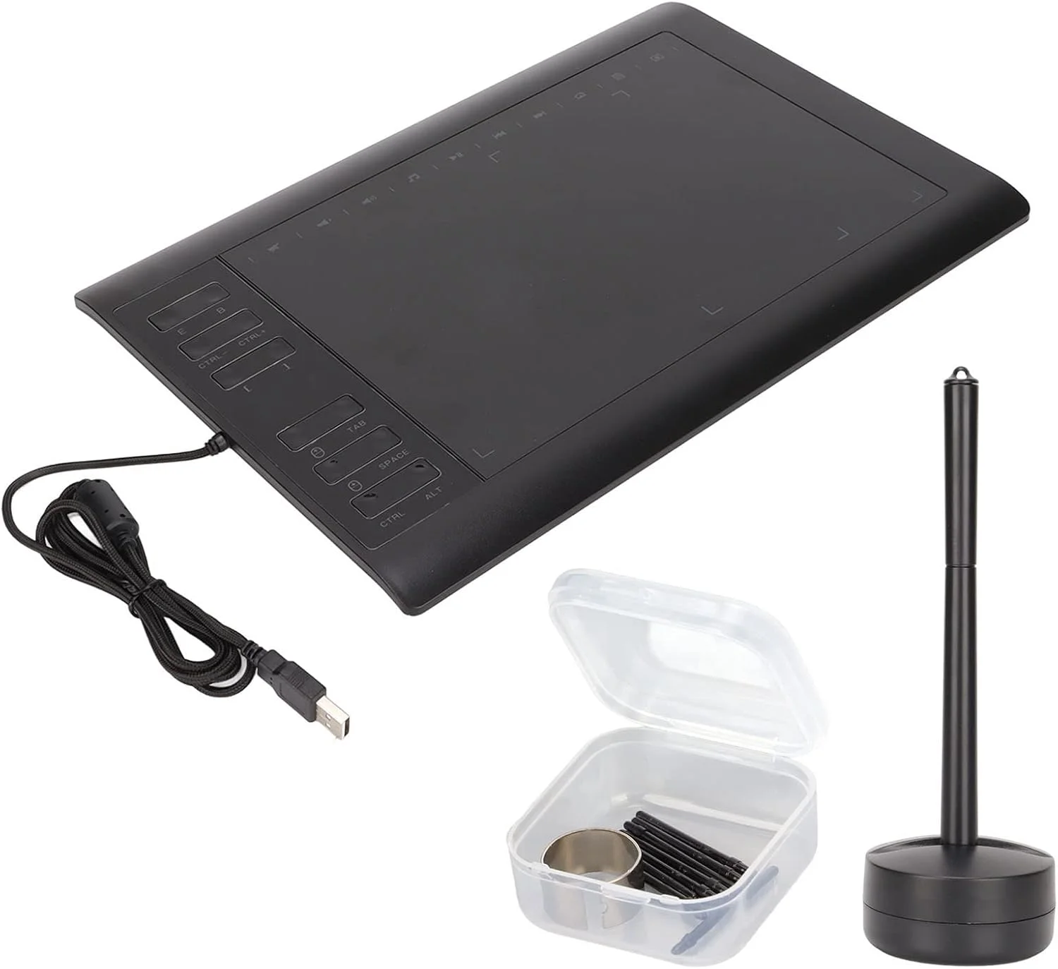 تبلت طراحی دیجیتال، تبلت گرافیکی 10x6 اینچی کلاس 8192 با قلم بدون نیاز به باتری، کلیدهای میانبر قابل تنظیم، تبلت گرافیکی کامپیوتری صاف و جهانی تبلت طراحی دیجیتال، تبلت گرافیکی 10x6 اینچی کلاس 8192 با قلم بدون نیاز به باتری، کلیدهای میانبر قابل تنظیم، تبلت گرافیکی کامپیوتری صاف و جهانی