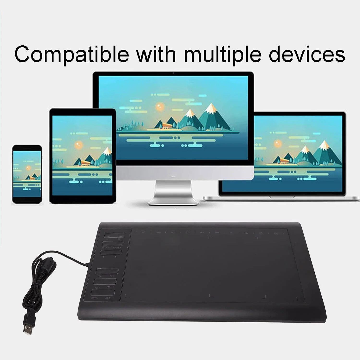 تبلت طراحی دیجیتال، تبلت گرافیکی 10x6 اینچی کلاس 8192 با قلم بدون نیاز به باتری، کلیدهای میانبر قابل تنظیم، تبلت گرافیکی کامپیوتری صاف و جهانی تبلت طراحی دیجیتال، تبلت گرافیکی 10x6 اینچی کلاس 8192 با قلم بدون نیاز به باتری، کلیدهای میانبر قابل تنظیم، تبلت گرافیکی کامپیوتری صاف و جهانی