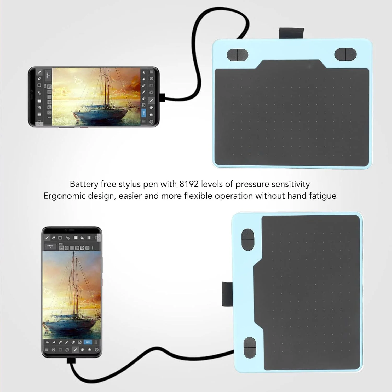 تبلت گرافیکی، ۸۱۹۲ سطح فشار قلم، ۴ دکمه قابل تنظیم، ۲۳۳PPS، ۵۰۸۰LPI، ۱۵۵x۱۰۰mm تبلت انیمیشن رومیزی تبلت گرافیکی، ۸۱۹۲ سطح فشار قلم، ۴ دکمه قابل تنظیم، ۲۳۳PPS، ۵۰۸۰LPI، ۱۵۵x۱۰۰mm تبلت انیمیشن رومیزی
