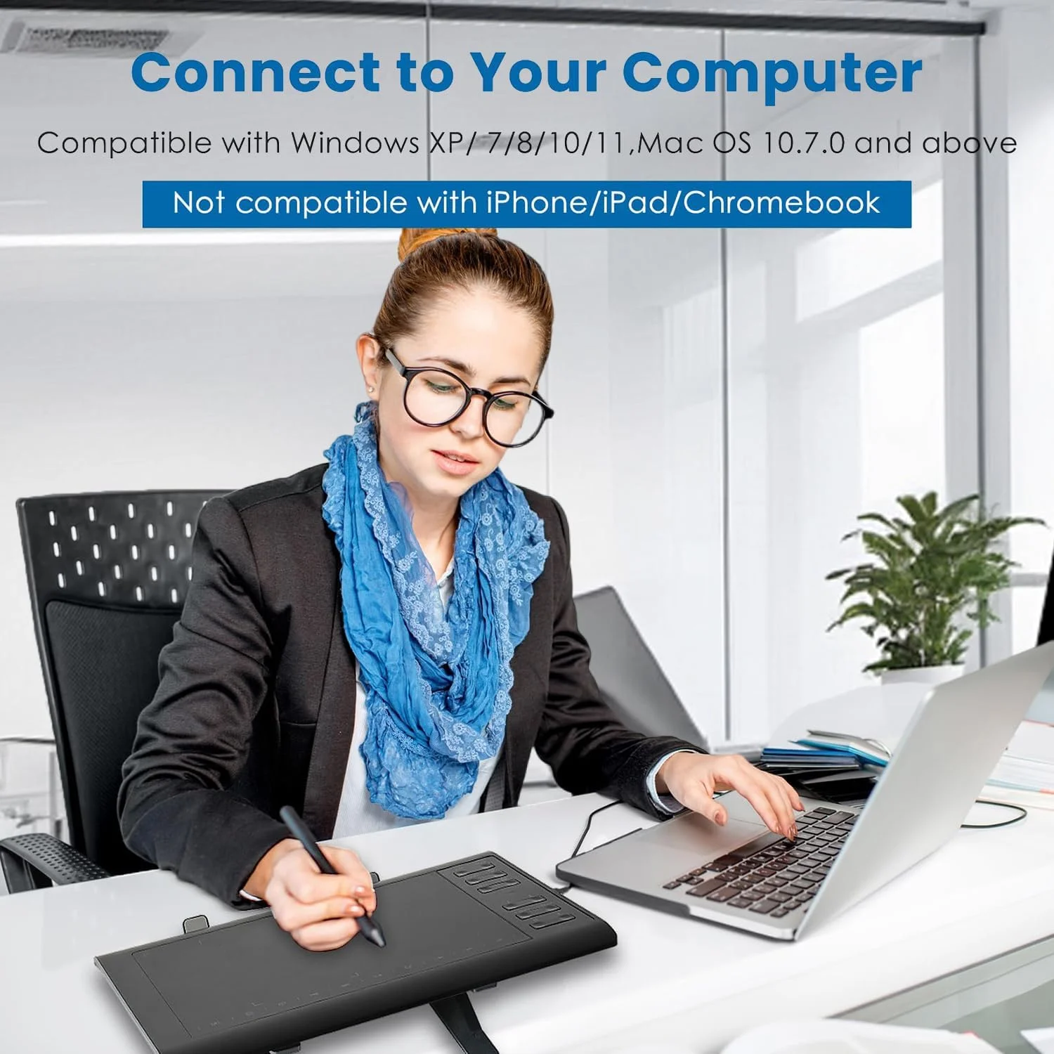 تبلت طراحی گرافیکی با صفحه فعال بزرگ 10 در 6 اینچ، قلم بدون نیاز به باتری با 8192 سطح حساسیت و 12 کلید میانبر، سازگار با سیستم عامل های PC/Mac/Android برای نقاشی، طراحی و آموزش آنلاین تبلت طراحی گرافیکی با صفحه فعال بزرگ 10 در 6 اینچ، قلم بدون نیاز به باتری با 8192 سطح حساسیت و 12 کلید میانبر، سازگار با سیستم عامل های PC/Mac/Android برای نقاشی، طراحی و آموزش آنلاین