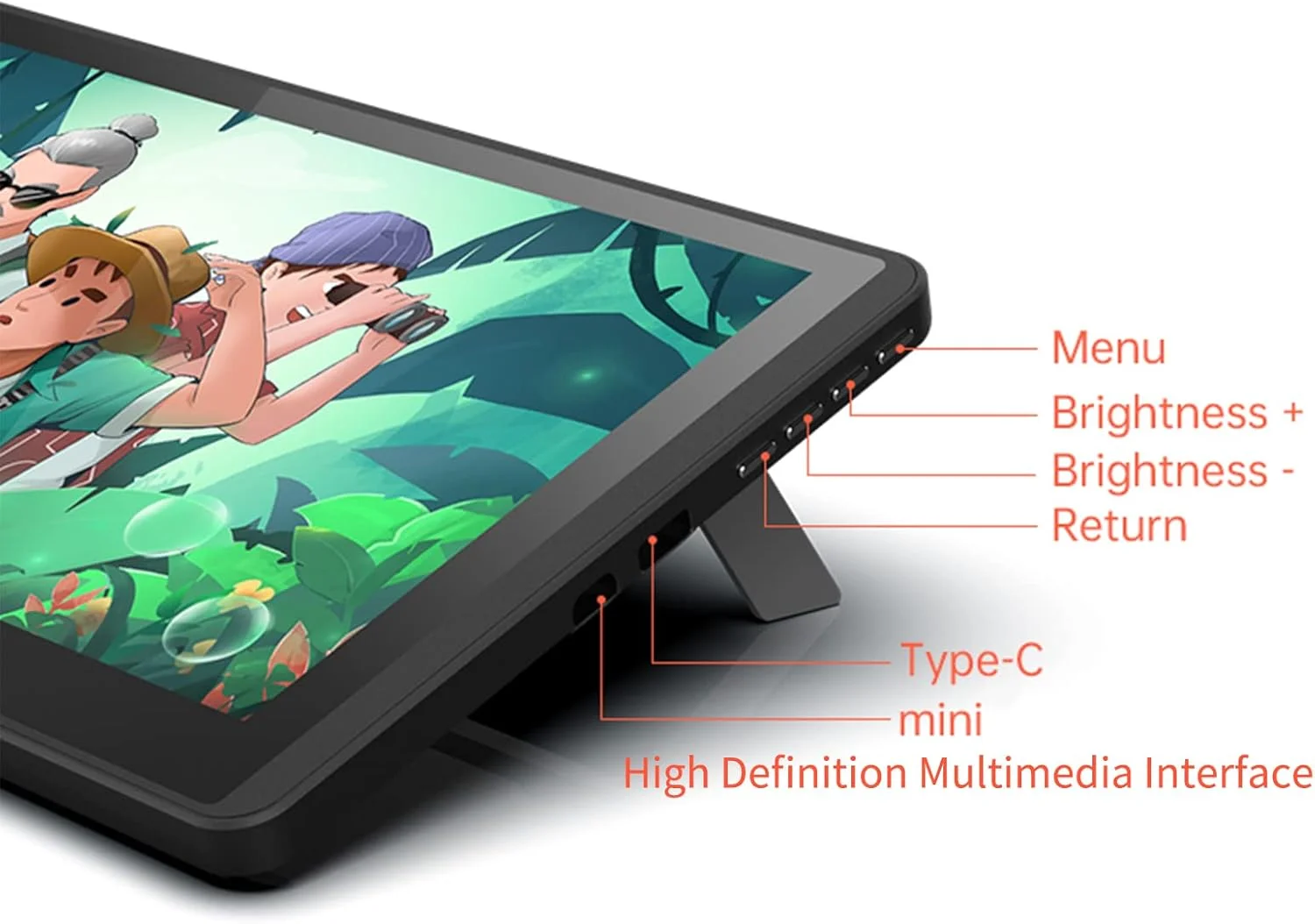 تبلت طراحی گرافیکی Graflsoa 12HD-A H-IPS LCD، سایز 11.6 اینچ، رزولوشن 1366x768، سطح فشار 8192، تکنولوژی پسیو با قابلیت Tilt، پشتیبانی از ویندوز و مک، تغذیه از طریق USB، مصرف پایین