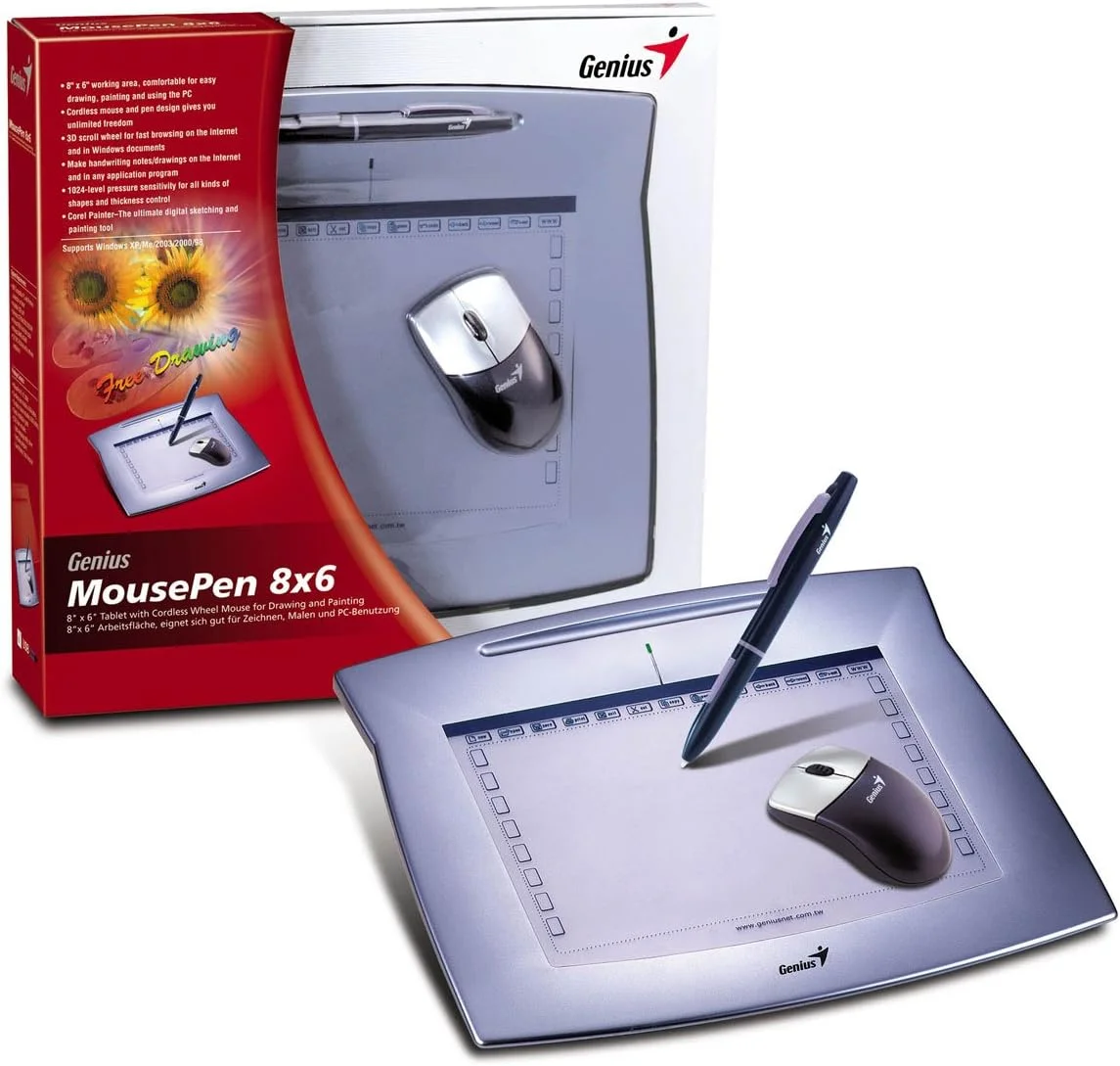 تبلت گرافیکی Genius MousePen با ابعاد 8x6 اینچ مناسب برای خانه و محل کار
