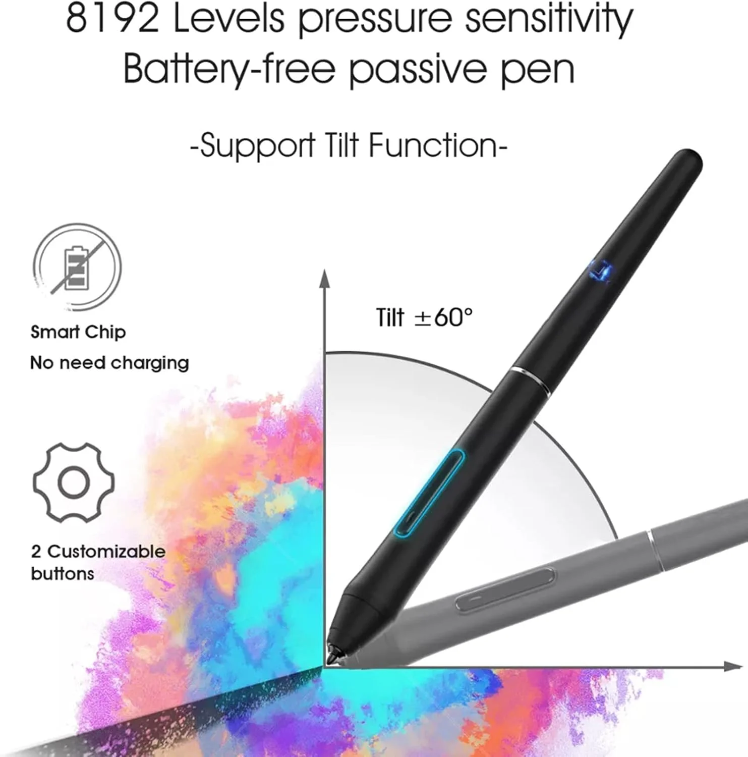 تبلت طراحی گرافیکی PN640 با صفحه فعال 6 در 4 اینچ، 8192 سطح حساسیت به فشار، عملکرد شیب، مناسب برای طراحی هنری و انیمیشن به همراه قلم بدون نیاز به باتری و 28 نوک قلم سازگار با ویندوز و مک تبلت طراحی گرافیکی PN640 با صفحه فعال 6 در 4 اینچ، 8192 سطح حساسیت به فشار، عملکرد شیب، مناسب برای طراحی هنری و انیمیشن به همراه قلم بدون نیاز به باتری و 28 نوک قلم سازگار با ویندوز و مک