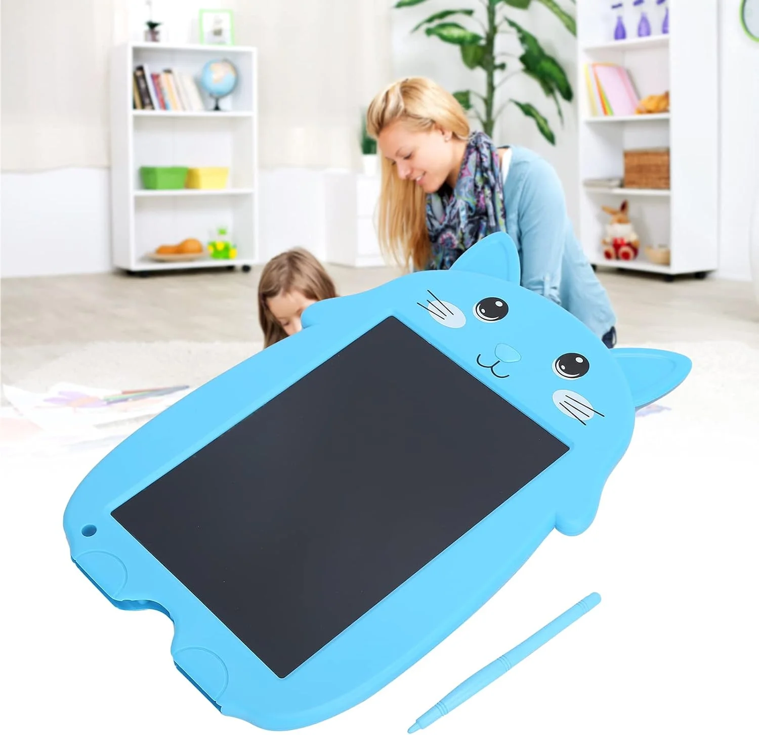 تبلت نوشتاری، تبلت گرافیکی الکترونیکی صفحه نمایش LCD با قفل ضد پاک شدن برای خانه و مدرسه (آبی)