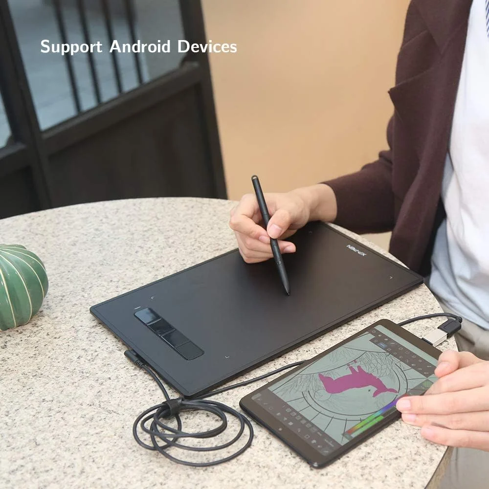 تبلت گرافیکی XP-PEN G960S سایز 9 در 6 اینچ به همراه قلم با 8192 سطح حساسیت به فشار و پشتیبانی از تیلت 60 درجه، سازگار با ویندوز/مک/اندروید