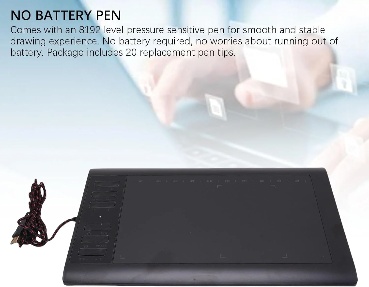 تبلت گرافیکی Fabater 10 X 6 -CCHOL با 8192 سطح حساسیت به فشار و 12 کلید میانبر برای طراحی رنگ، آموزش آنلاین، وبینارها برای کاربران نرم افزارهای مختلف تبلت گرافیکی Fabater 10 X 6 -CCHOL با 8192 سطح حساسیت به فشار و 12 کلید میانبر برای طراحی رنگ، آموزش آنلاین، وبینارها برای کاربران نرم افزارهای مختلف