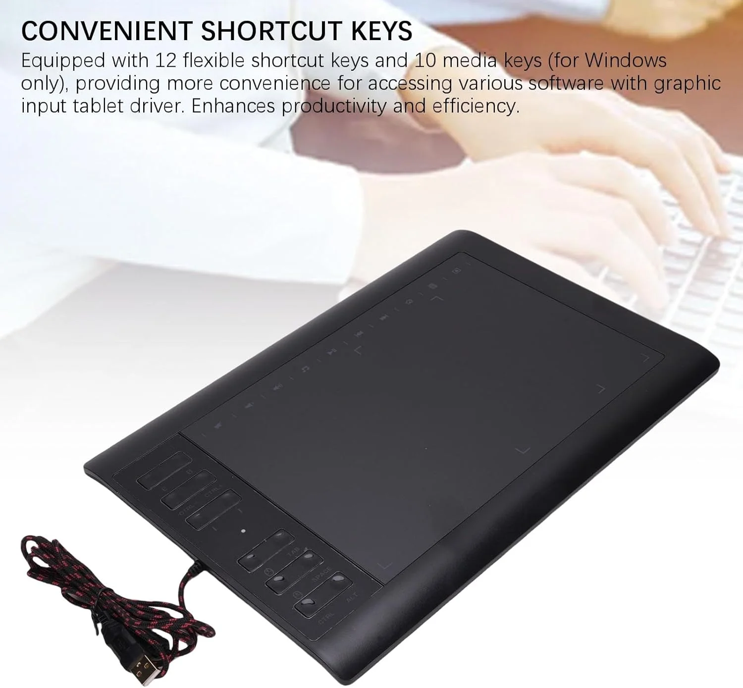 تبلت گرافیکی Fabater 10 X 6 -CCHOL با 8192 سطح حساسیت به فشار و 12 کلید میانبر برای طراحی رنگ، آموزش آنلاین، وبینارها برای کاربران نرم افزارهای مختلف تبلت گرافیکی Fabater 10 X 6 -CCHOL با 8192 سطح حساسیت به فشار و 12 کلید میانبر برای طراحی رنگ، آموزش آنلاین، وبینارها برای کاربران نرم افزارهای مختلف