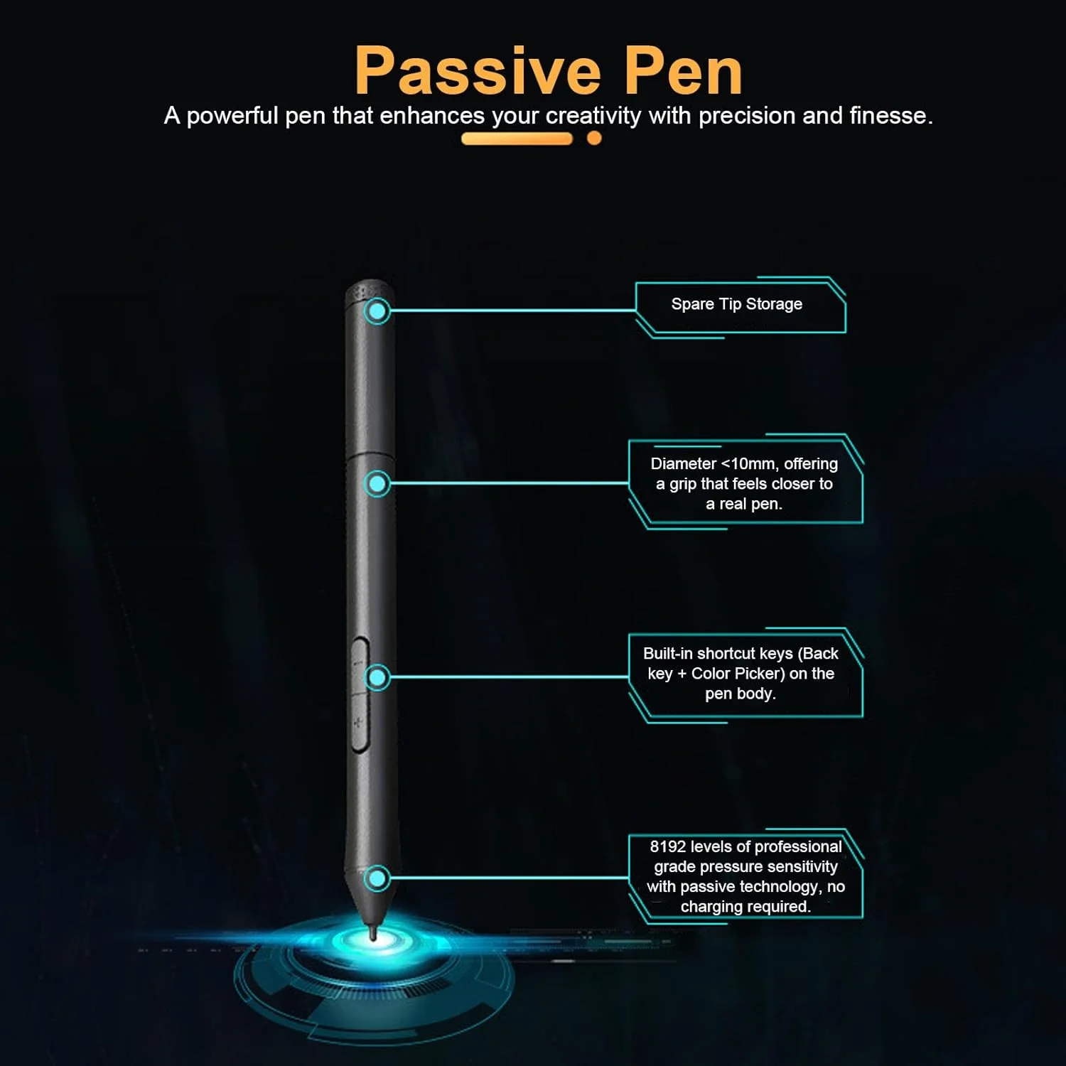 تبلت گرافیکی Fabater با 8192 سطح فشار، پد طراحی دیجیتال برای تبلت PC با طراحی حلقه ای برای هنرمندان و طراحان تبلت گرافیکی Fabater با 8192 سطح فشار، پد طراحی دیجیتال برای تبلت PC با طراحی حلقه ای برای هنرمندان و طراحان