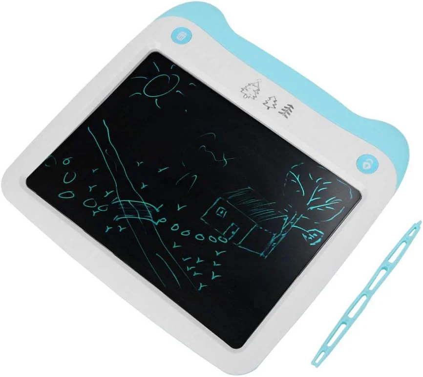 تبلت گرافیکی الکترونیکی 8.5 اینچی با قلم، تخته طراحی LED، برای کودکان و بزرگسالان (تخته دست‌نویس LCD (آبی))