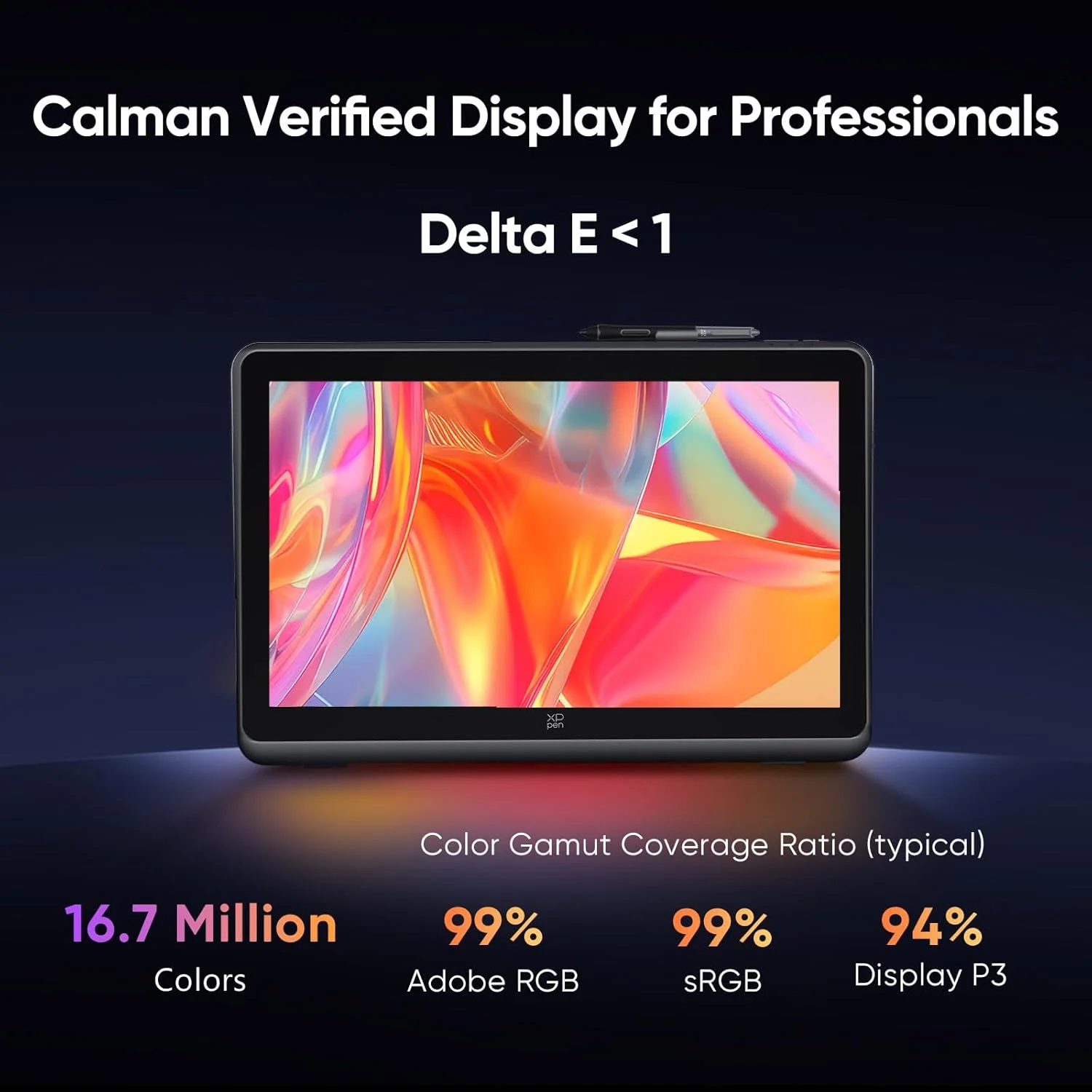 تبلت طراحی XPPen Artist Pro 22 Gen2 2.5K QHD با صفحه نمایش، قلم استایلوس با 16384 سطح فشار، تبلت گرافیکی با کلید چرخشی بی سیم، 99% Adobe RGB، △E<1، صفحه نمایش قلم ADS-IPS با صفحه نمایش لمینت کامل 21.5 اینچی