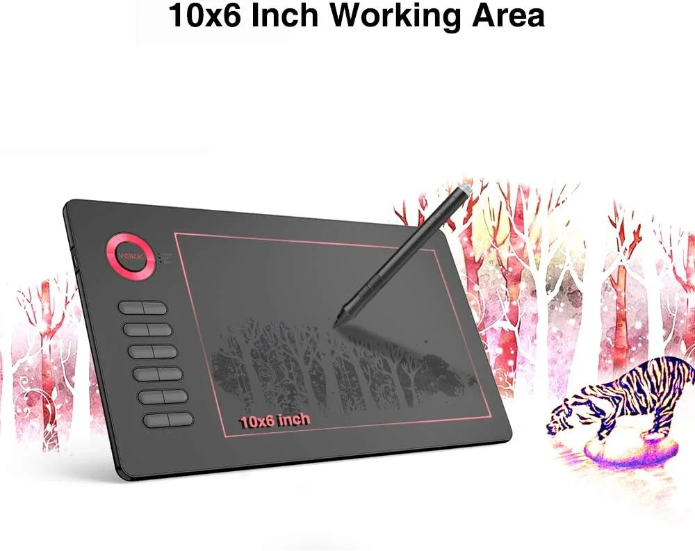 تبلت طراحی A15، تبلت گرافیکی 10x6 اینچی با 8192 سطح حساسیت، 5080 LPI، دکمه مشکی تبلت طراحی A15، تبلت گرافیکی 10x6 اینچی با 8192 سطح حساسیت، 5080 LPI، دکمه مشکی