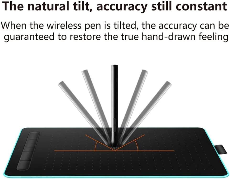 تبلت طراحی گرافیکی WP9620N با 8192 سطح حساسیت فشار، رزولوشن 5080LPI و سرعت خواندن 230PPS - آبی