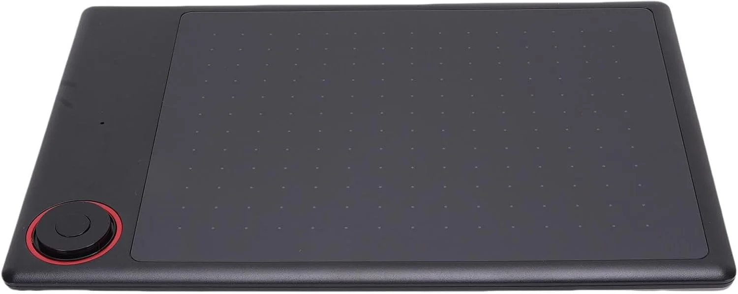 تبلت طراحی، تبلت گرافیکی بزرگ 10x6 اینچی با حلقه های لمسی و قلم حساس به فشار 8192 سطح، ابزارهای هنری برای طراحی، نوشتن، ویرایش، نصب آسان