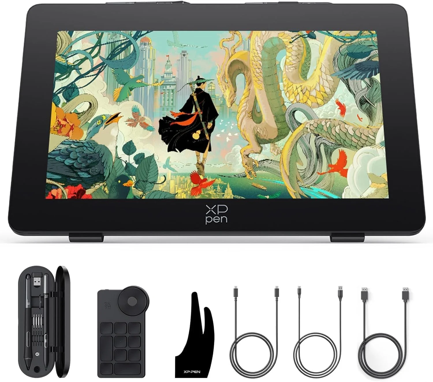 تبلت طراحی XPPen Artist Pro 24 Gen2 165 هرتز با صفحه نمایش، تبلت گرافیکی △E < 1 با صفحه نمایش AG لمینیت کامل، مانیتور طراحی با قلم بدون باتری با فشار 16384، کلید میانبر کوچک، 23.8 اینچ