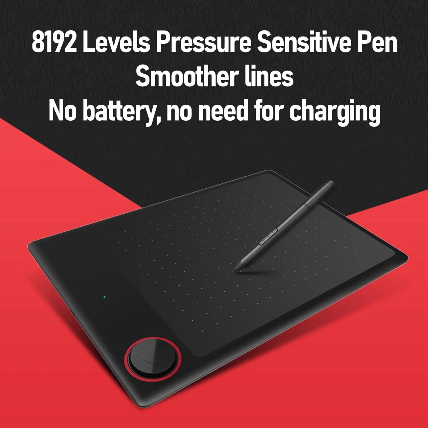 تبلت طراحی، تبلت گرافیکی بزرگ 10x6 اینچی با حلقه های لمسی و قلم حساس به فشار 8192 سطح، ابزارهای هنری برای طراحی، نوشتن، ویرایش، نصب آسان تبلت طراحی، تبلت گرافیکی بزرگ 10x6 اینچی با حلقه های لمسی و قلم حساس به فشار 8192 سطح، ابزارهای هنری برای طراحی، نوشتن، ویرایش، نصب آسان