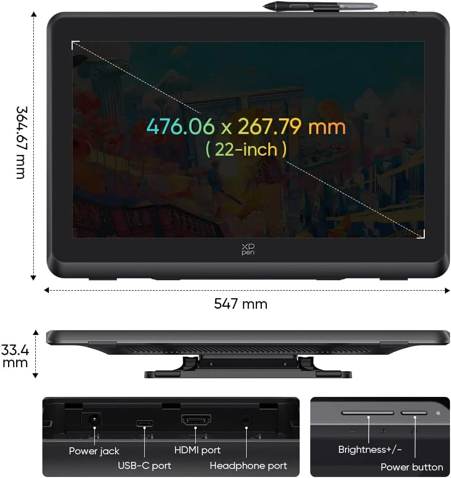 مانیتور طراحی دیجیتال XP-PEN Artist 22 Plus با صفحه نمایش 22 اینچی مانیتور طراحی دیجیتال XP-PEN Artist 22 Plus با صفحه نمایش 22 اینچی