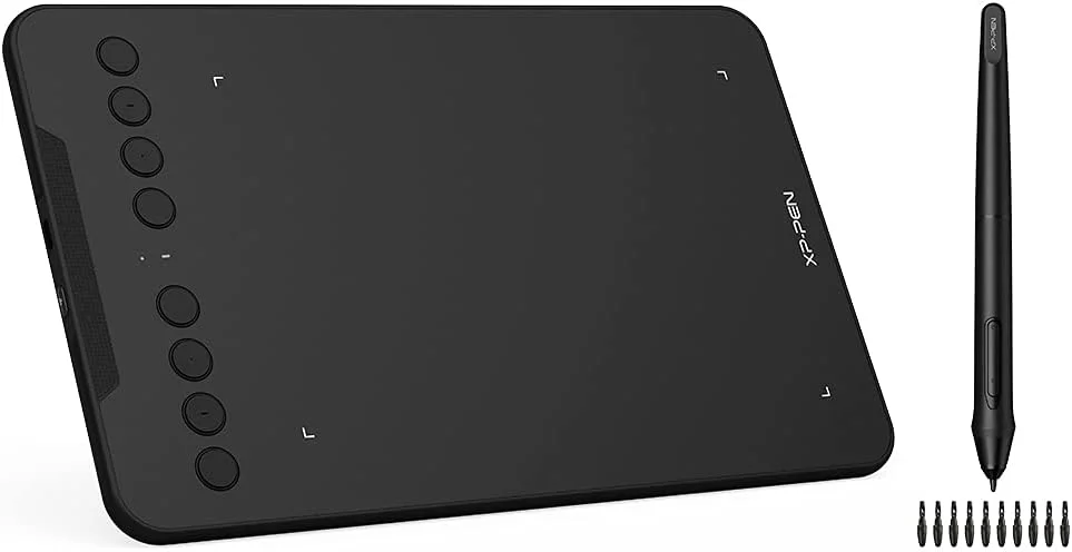 تبلت طراحی گرافیکی XP-PEN Deco 7W بی سیم 2.4 گیگاهرتز، پد طراحی دیجیتال برای نقاشی، طراحی، آموزش آنلاین و کنفرانس های وب