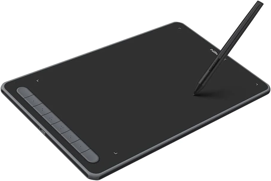 تبلت گرافیکی XP-PEN Deco M با ابعاد 8 در 5 اینچ، مناسب نقاشی، طراحی، آموزش از راه دور و کار در منزل، به همراه قلم X3 Elite، سازگار با سیستم عامل های ویندوز، مک، لینوکس و اندروید (مشکی)