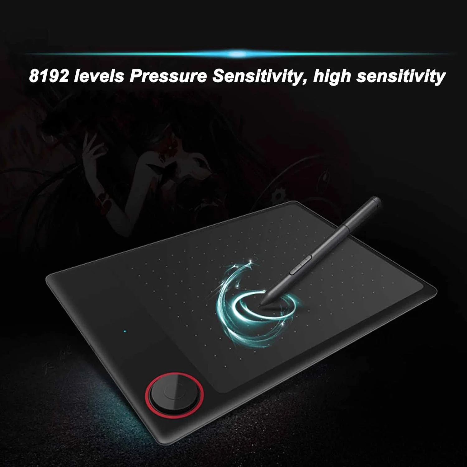 تبلت طراحی گرافیکی CRTGW 5080 LPI، تبلت طراحی دیجیتال الکترونیکی با قلم بدون باتری 8192 سطح، تبلت گرافیکی 233PPS برای طراحی نقاشی، خلق هنری، طراحی (مشکی) تبلت طراحی گرافیکی CRTGW 5080 LPI، تبلت طراحی دیجیتال الکترونیکی با قلم بدون باتری 8192 سطح، تبلت گرافیکی 233PPS برای طراحی نقاشی، خلق هنری، طراحی (مشکی)