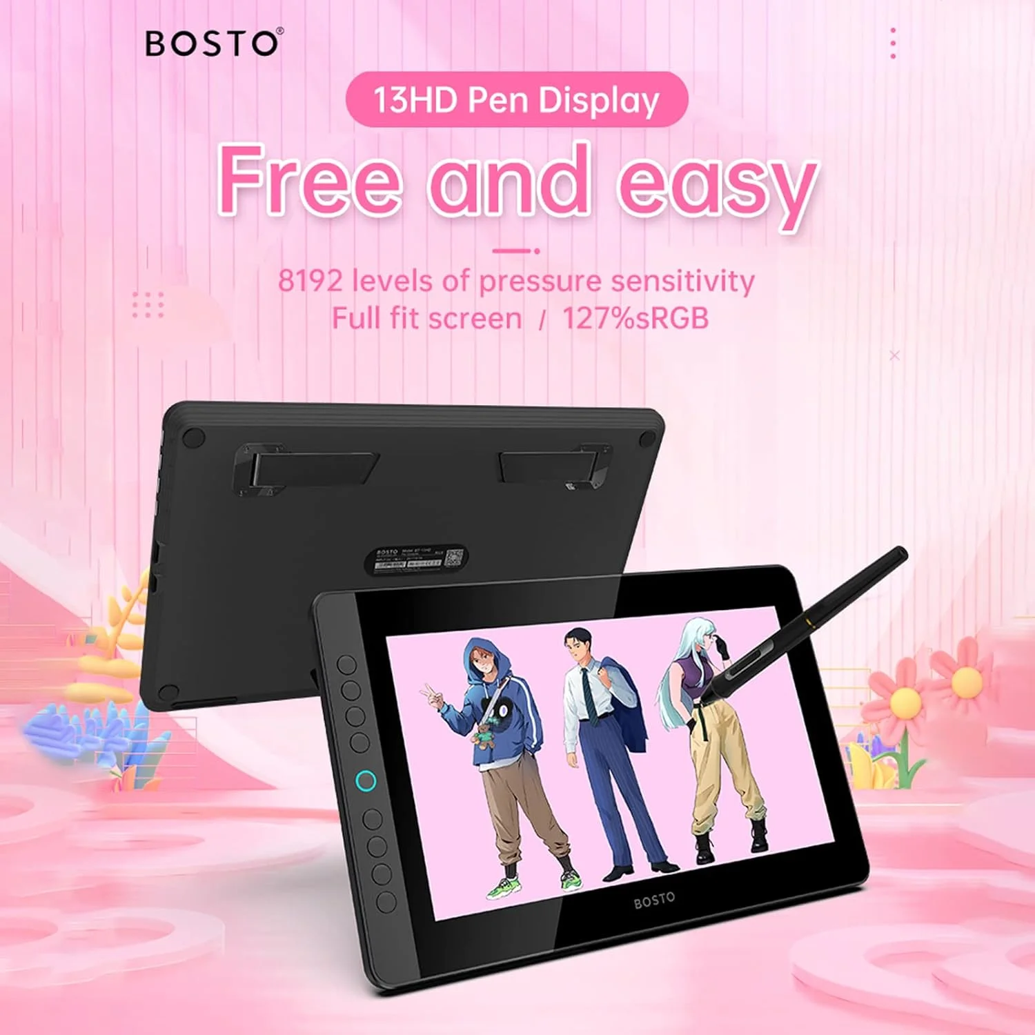 تبلت طراحی گرافیکی قابل حمل BT-13HDK با صفحه نمایش 13.3 اینچی H-IPS LED، پد طراحی هنری دیجیتال با فناوری غیرفعال 8192 سطح فشار، 8 کلید میانبر قابل تنظیم، سازگار با ویندوز DOOMUN تبلت طراحی گرافیکی قابل حمل BT-13HDK با صفحه نمایش 13.3 اینچی H-IPS LED، پد طراحی هنری دیجیتال با فناوری غیرفعال 8192 سطح فشار، 8 کلید میانبر قابل تنظیم، سازگار با ویندوز DOOMUN