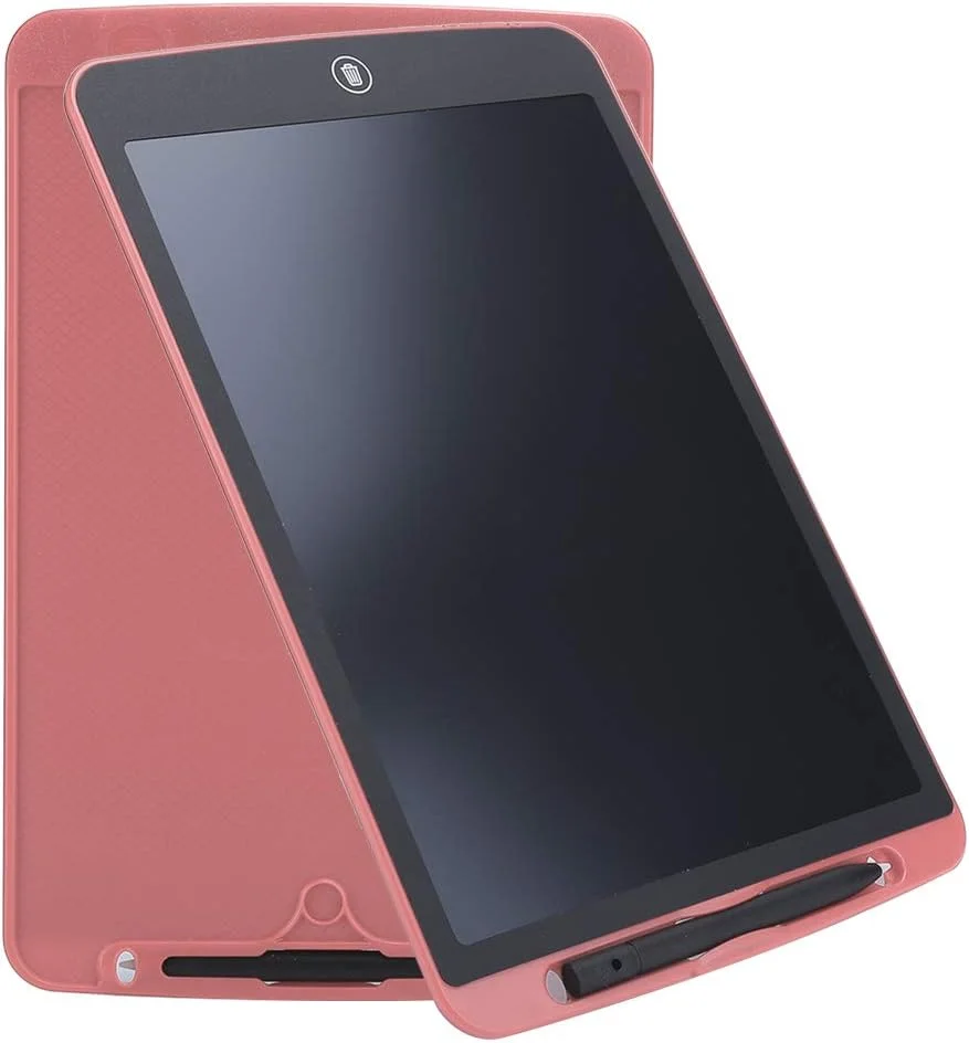 تبلت نوشتاری ال سی دی 12 اینچی بدون نور پس زمینه ال ای دی، تبلت طراحی گرافیکی، تبلت دیجیتال قابل پاک شدن، تخته طراحی دست خط برای کودکان، خانه، مدرسه، دفتر کار، پد دست خط (صورتی)