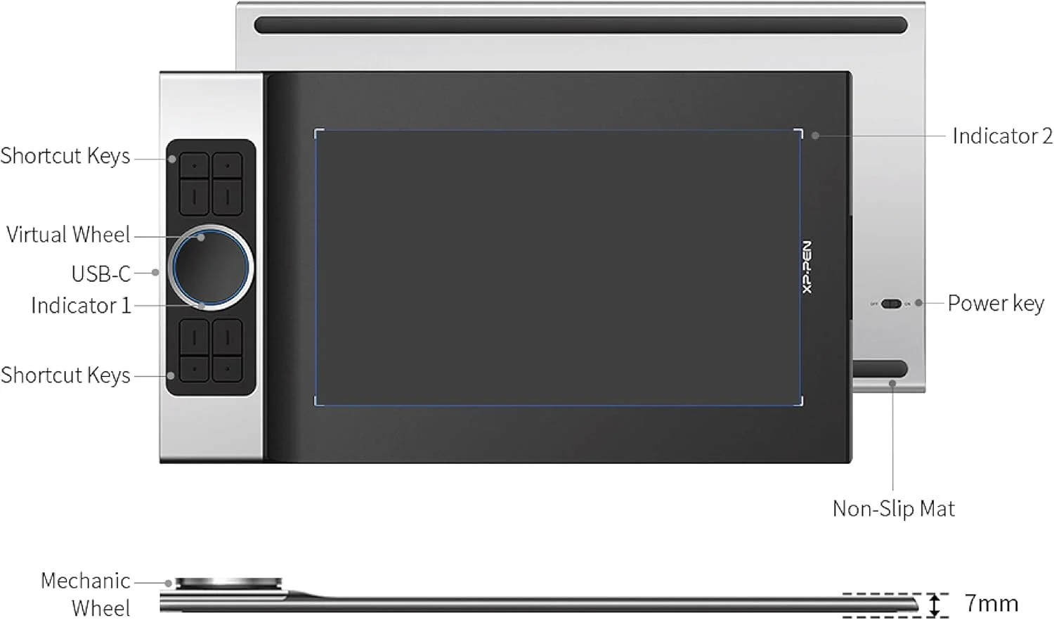 تبلت گرافیکی بلوتوثی XP-PEN Deco Pro SW، تبلت طراحی بی سیم برای نقاشی و آموزش از راه دور تبلت گرافیکی بلوتوثی XP-PEN Deco Pro SW، تبلت طراحی بی سیم برای نقاشی و آموزش از راه دور