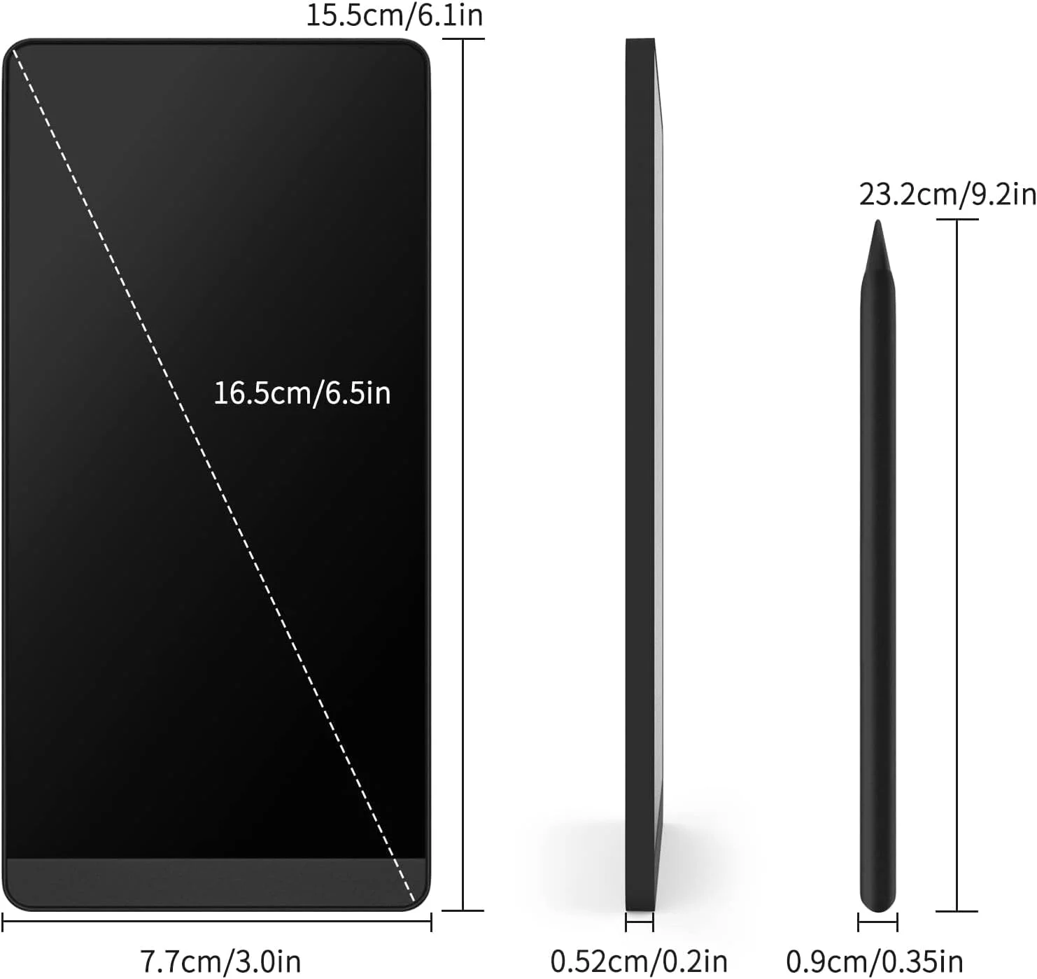 تبلت نوشتاری LCD آزون، تخته دستنویس الکترونیکی مشکی، تبلت گرافیکی پاکشدنی تمام صفحه برای پیشنویس کودکان، یادداشتبرداری و گذاشتن پیام، صفحه نمایش 6.5 اینچی تبلت نوشتاری LCD آزون، تخته دستنویس الکترونیکی مشکی، تبلت گرافیکی پاکشدنی تمام صفحه برای پیشنویس کودکان، یادداشتبرداری و گذاشتن پیام، صفحه نمایش 6.5 اینچی