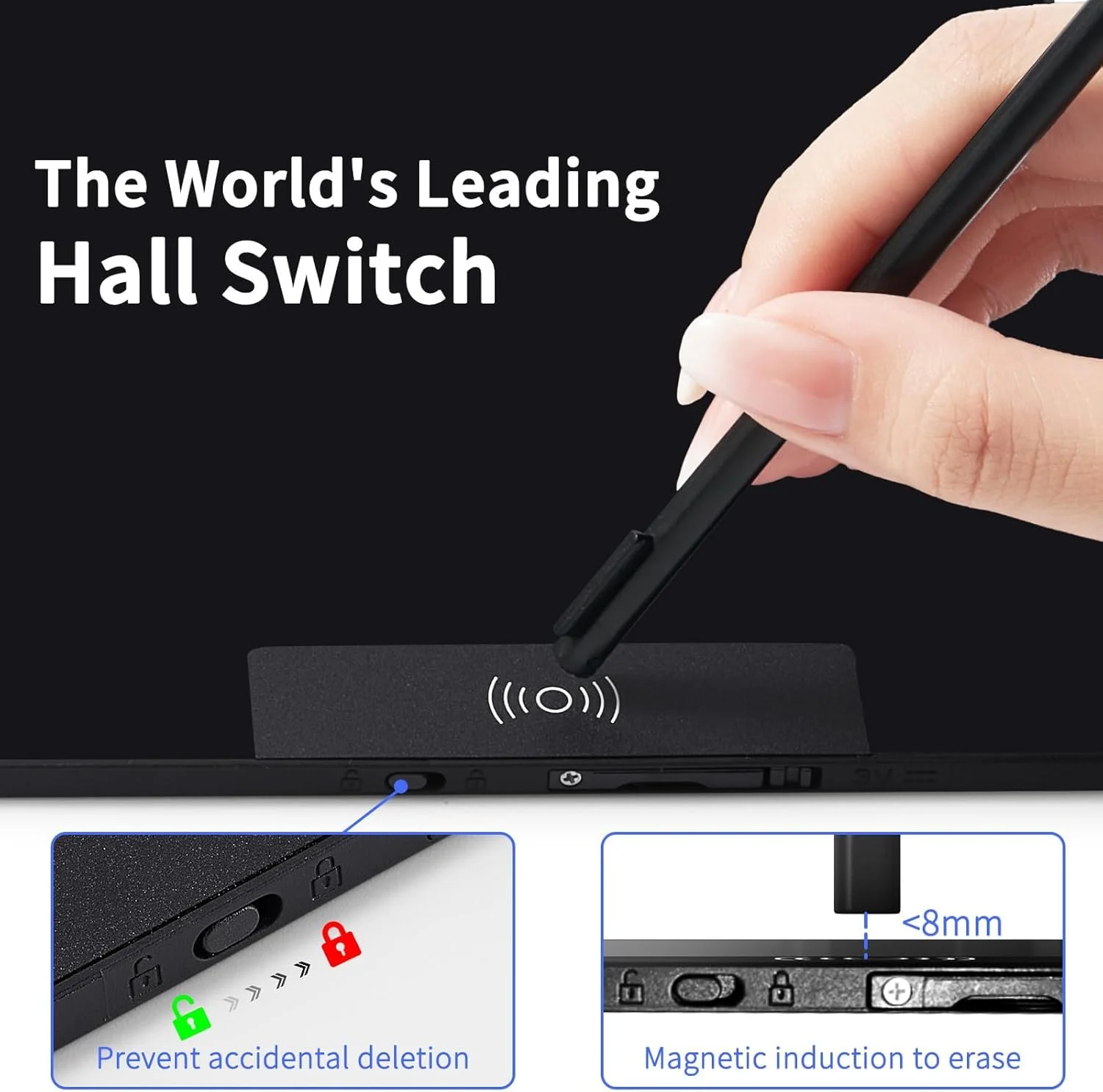 تبلت نوشتاری LCD آزونی، نوت پد دیجیتال تاشو با صفحه نمایش دوگانه برای بزرگسالان، تبلت نوشتاری 14.3 اینچی پاک شدنی با سوییچ هال، پدهای طراحی الکترونیکی برای کودکان، پیش نویس، گذاشتن پیام، مشکی تبلت نوشتاری LCD آزونی، نوت پد دیجیتال تاشو با صفحه نمایش دوگانه برای بزرگسالان، تبلت نوشتاری 14.3 اینچی پاک شدنی با سوییچ هال، پدهای طراحی الکترونیکی برای کودکان، پیش نویس، گذاشتن پیام، مشکی