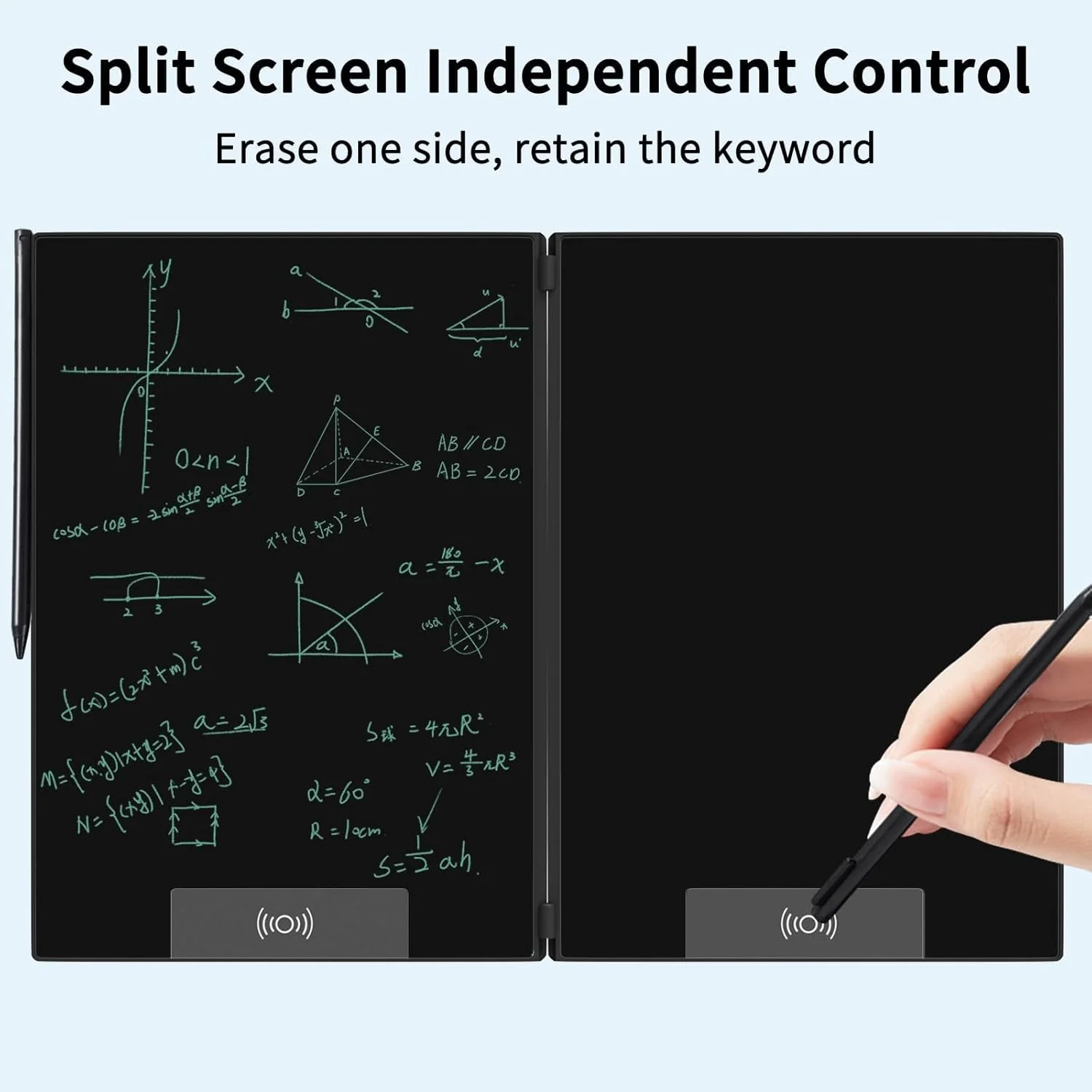 تبلت نوشتاری LCD آزونی، نوت پد دیجیتال تاشو با صفحه نمایش دوگانه برای بزرگسالان، تبلت نوشتاری 14.3 اینچی پاک شدنی با سوییچ هال، پدهای طراحی الکترونیکی برای کودکان، پیش نویس، گذاشتن پیام، مشکی تبلت نوشتاری LCD آزونی، نوت پد دیجیتال تاشو با صفحه نمایش دوگانه برای بزرگسالان، تبلت نوشتاری 14.3 اینچی پاک شدنی با سوییچ هال، پدهای طراحی الکترونیکی برای کودکان، پیش نویس، گذاشتن پیام، مشکی