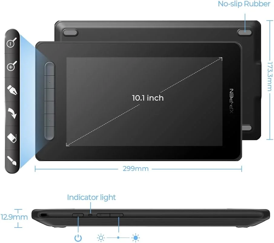 نمایشگر قلمی طراحی XP-PEN Artist10_2nd 10 اینچی با تکنولوژی لمینت کامل، مانیتور طراحی با عملکرد Tilt، قلم هوشمند X3 بدون نیاز به باتری، اتصال USB-C کامل (مشکی) نمایشگر قلمی طراحی XP-PEN Artist10_2nd 10 اینچی با تکنولوژی لمینت کامل، مانیتور طراحی با عملکرد Tilt، قلم هوشمند X3 بدون نیاز به باتری، اتصال USB-C کامل (مشکی)