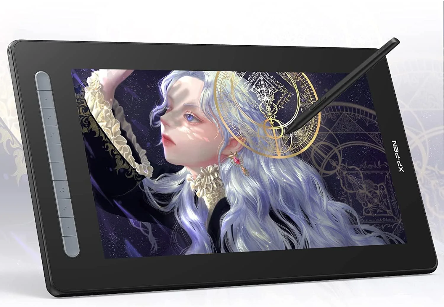 مانیتور طراحی قلمی 16 اینچی XP-PEN Artist16_2nd با تکنولوژی لمینت کامل و عملکرد Tilt، قلم هوشمند X3 بدون نیاز به باتری (مشکی)