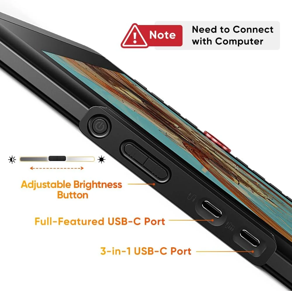 تبلت طراحی XPPen 13.3 اینچی Artist13.3 Pro V2 با قلم 16384 سطح فشار، 8 کلید میانبر و دکمه چرخشی قرمز برای هنر دیجیتال، طراح گرافیک، انیمیشن | سازگار با مک، کامپیوتر، اندروید | از مبتدی تا حرفه ای