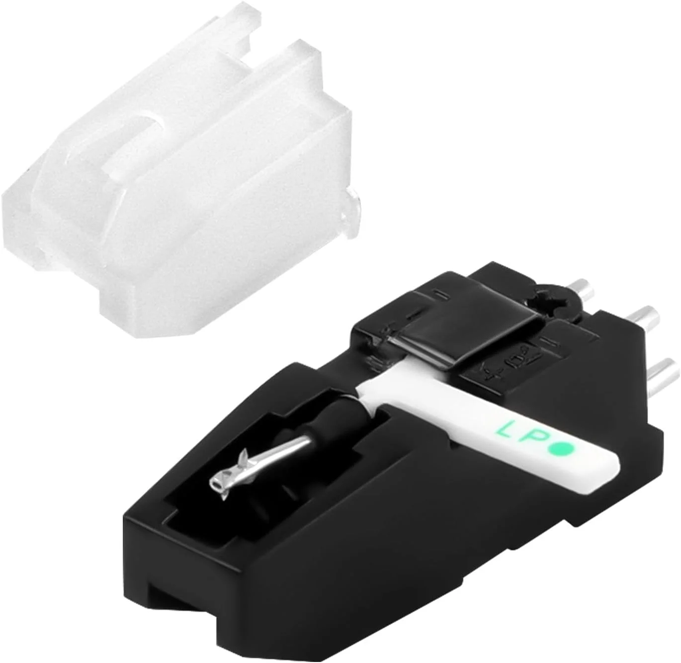 کارتریج جایگزین گرامافون، سوزن گرامافون با نوک الماس قرمز و آبی دو طرفه، سازگار با گرامافون های صفحه وینیل LP و 78 دور