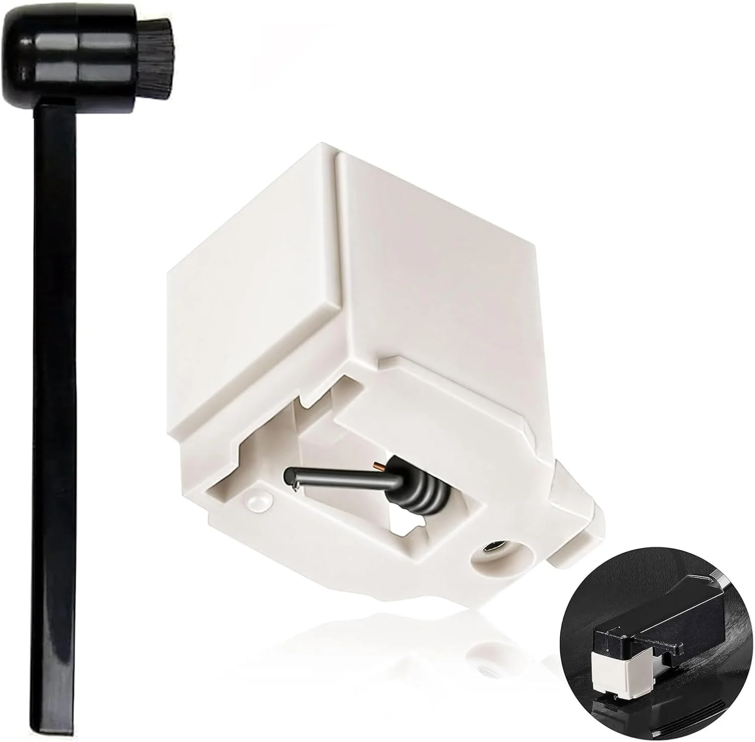 سوزن جایگزین الماس ATN3600L به همراه برس تمیز کننده، سازگار با گرامافون های Audio Technica AT LP60X، AT LP60XBT و AT LP60XBT USB