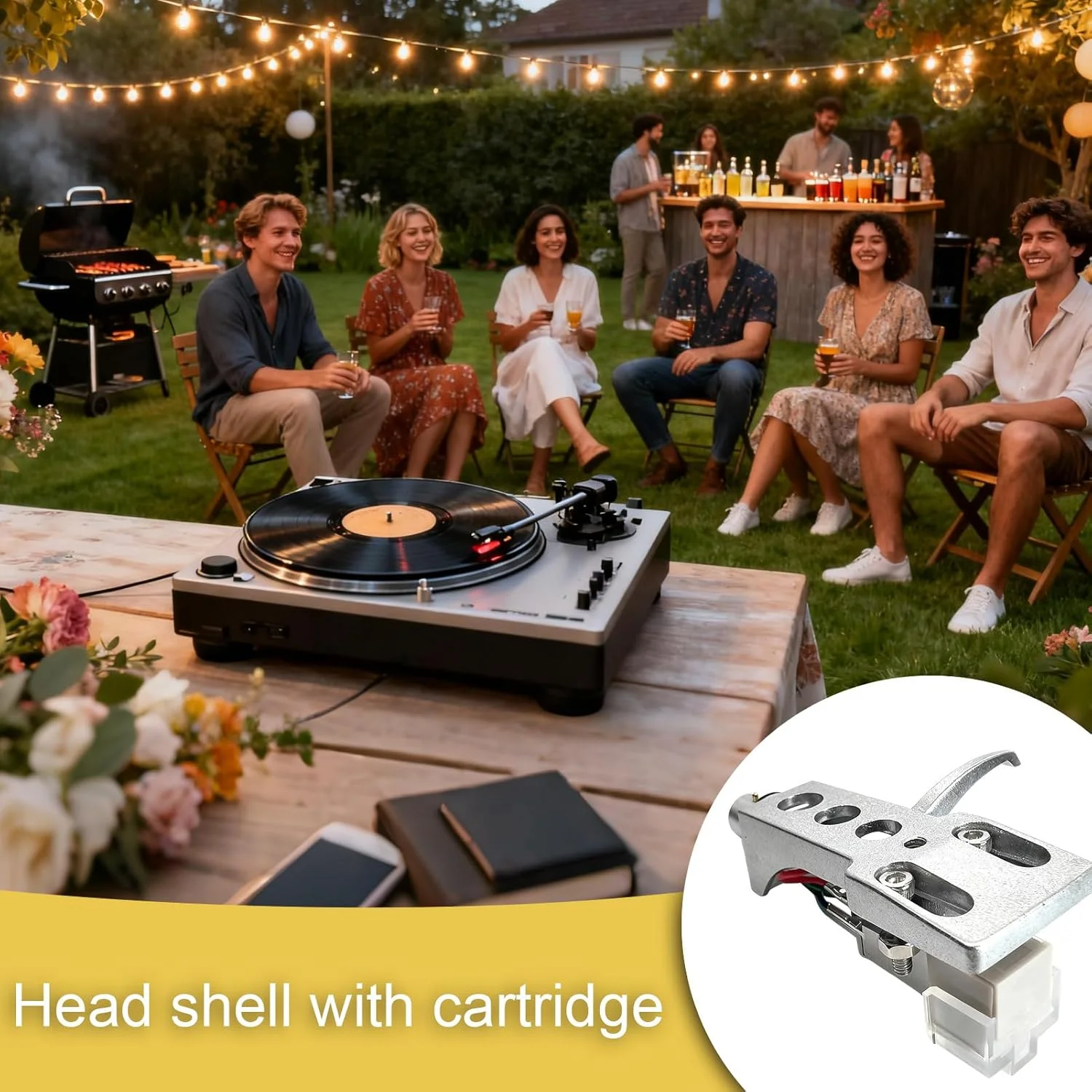 کارتریج گرامافون | نصب آسان و قابل تنظیم، کارتریج گرامافون پخش صفحه | برای سیستم صوتی خانگی، نظارت استودیویی و نگهداری روتین