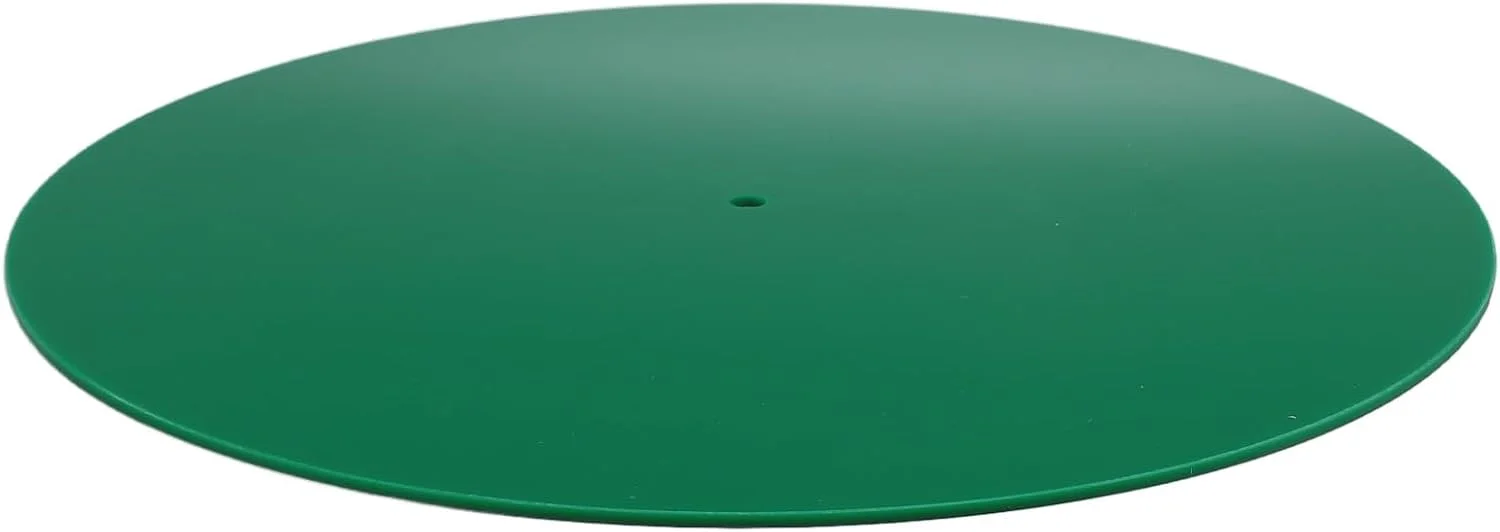 صفحه گرامافون آکریلیک، بهبود کیفیت صدا، رزونانس میرایی، صفحه لغزنده جایگزین، قطر 12 اینچ، برای صفحات 33 1/3 دور در دقیقه و 45 دور در دقیقه، صفحه گرامافون (سبز)