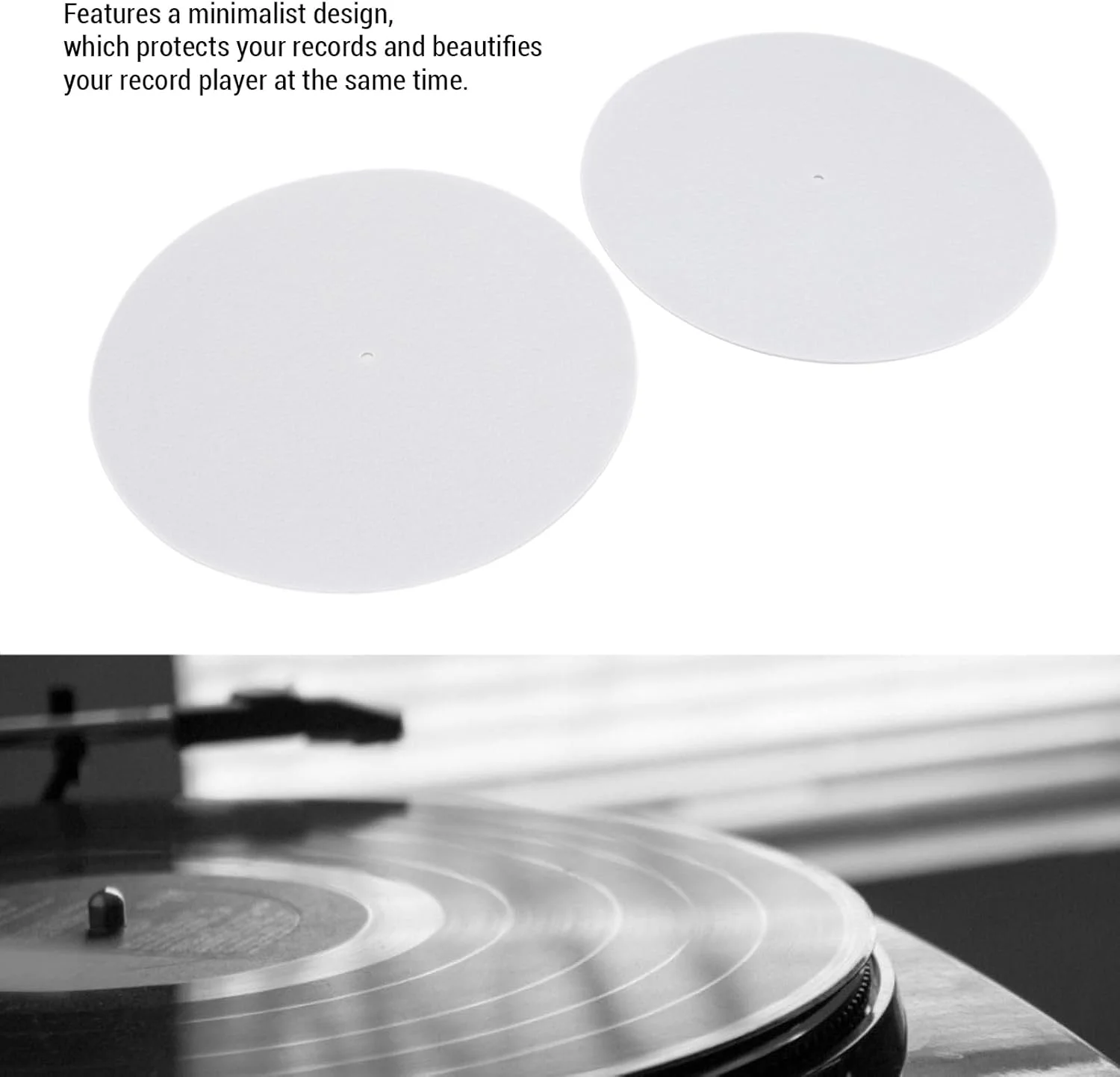 صفحه زیر صفحه گرامافون Elprico 12 اینچی، پد لغزنده برای گرامافون های قدیمی 12 اینچی، پوشش ضد الکتریسیته ساکن، نمد میرایی ارتعاش پخش کننده، پد پخش برای خانه