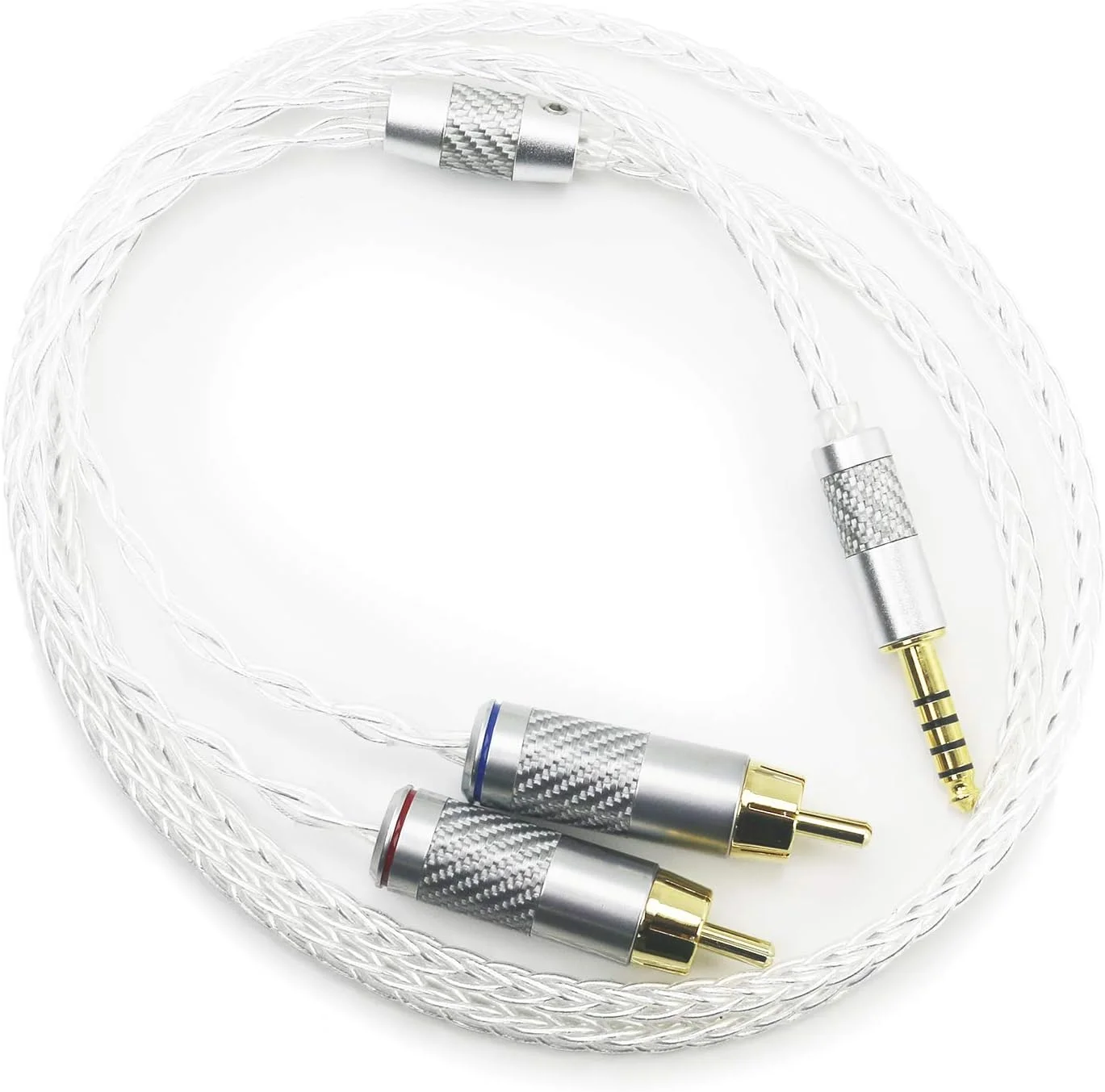 کابل تبدیل 4.4 میلی‌متری بالانس نری به 2 RCA نری سازگار با Sony WM1A/1Z, PHA-2A