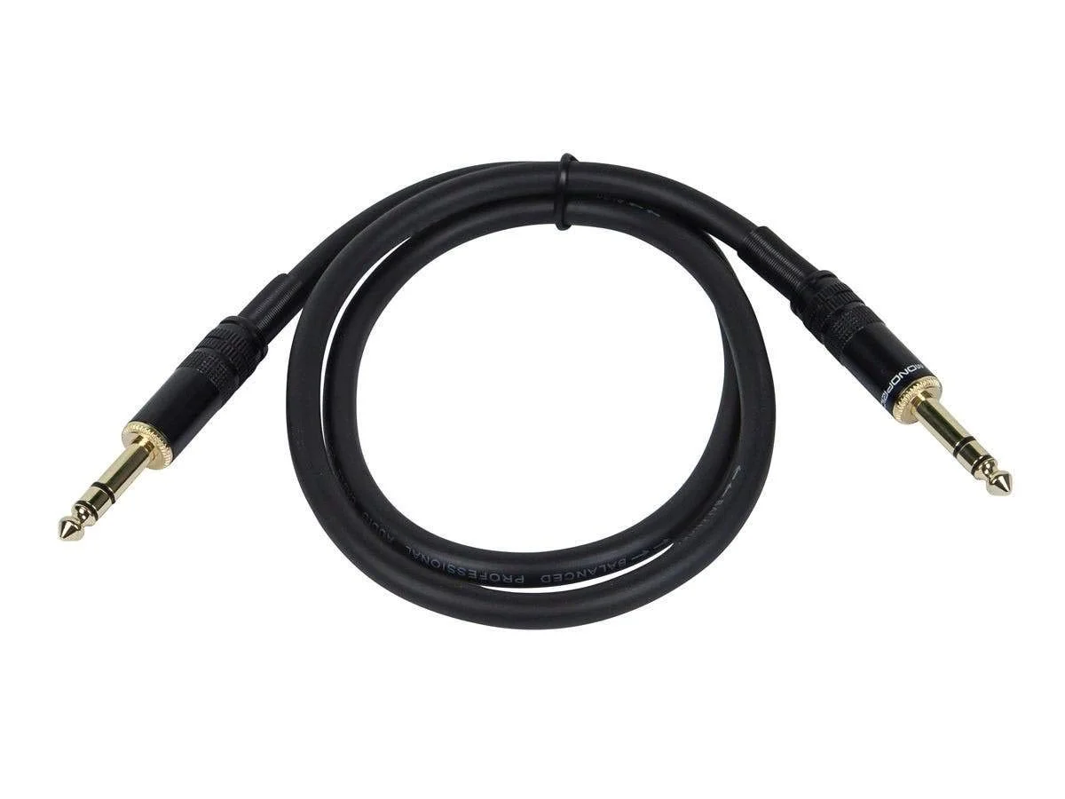 کابل نری TRS به نری TRS مونوپرایس - 3 متر - مشکی، 16AWG، روکش طلا - سری Premier، HDMI