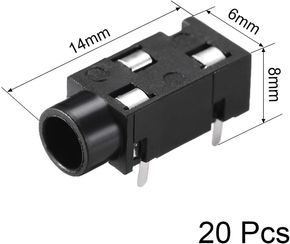 اتصال دهنده جک صوتی 3.5 میلی متری uxcell، سوکت مادگی نصب PCB، 3 پین PJ-320، 15 عدد اتصال دهنده جک صوتی 3.5 میلی متری uxcell، سوکت مادگی نصب PCB، 3 پین PJ-320، 15 عدد