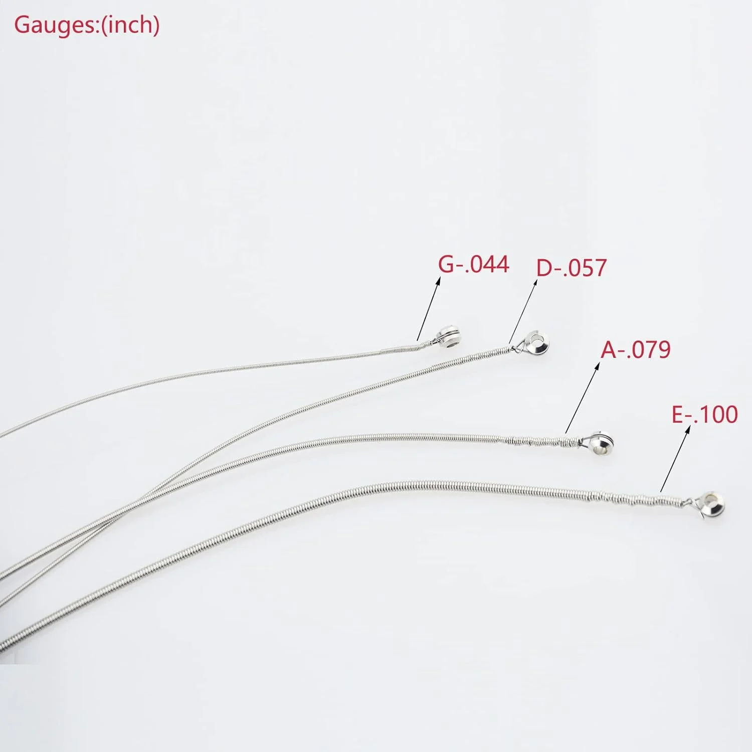 سیم های گیتار باس الکتریک با هسته فولادی کربنی و روکش نیکل، 40-100، 4 سیم در هر بسته سیم های گیتار باس الکتریک با هسته فولادی کربنی و روکش نیکل، 40-100، 4 سیم در هر بسته