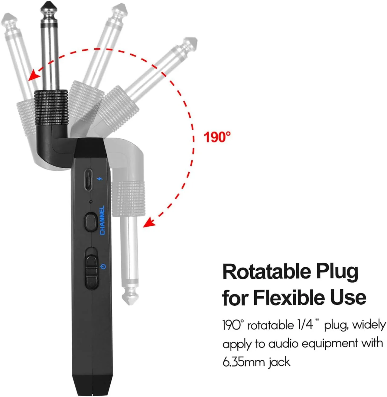 سیستم گیتار بیسیم 5.8G فرستنده و گیرنده صوتی تاخیر کم و وضوح بالا انتقال طولانی برای گیتارهای باس الکتریکی لوازم جانبی آمپلی فایر باند ISM