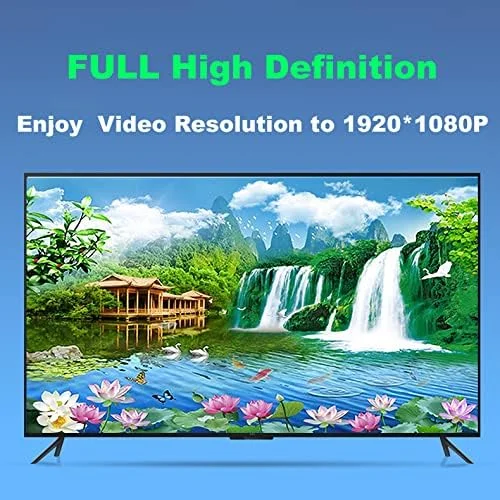 تبدیل VGA به HDMI، مبدل VGA نر به HDMI ماده با جک صوتی 3.5 میلی‌متری، کیفیت Full HD 1080P برای اتصال مانیتور، کامپیوتر شخصی، لپ‌تاپ، کامپیوتر رومیزی، تلویزیون HD، پروژکتور، DVD و صفحه نمایش بزرگ مناسب برای جلسات اداری