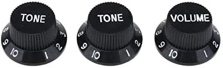 دسته ولوم پلاستیکی آکریلیک گیتار الکتریک و بیس SOLDOUT، 3 عددی، مناسب برای پتانسیومتر با سوراخ 6 میلیمتری (مشکی) دسته ولوم پلاستیکی آکریلیک گیتار الکتریک و بیس SOLDOUT، 3 عددی، مناسب برای پتانسیومتر با سوراخ 6 میلیمتری (مشکی)