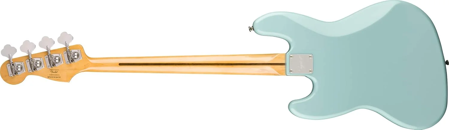 گیتار باس جاز Squier Classic Vibe 60s، آبی دافنه، صفحه انگشت‌گذاری لورل