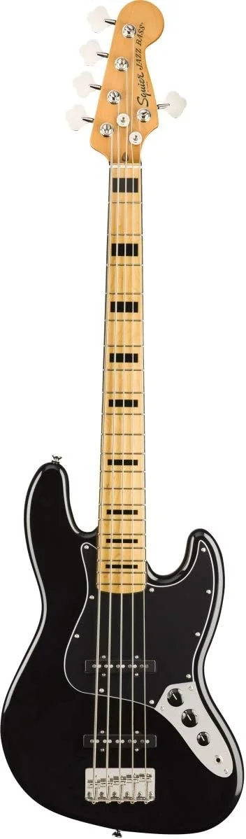 گیتار باس Squier by Fender Classic Vibe '70s Jazz Bass V، دسته افرا، مشکی