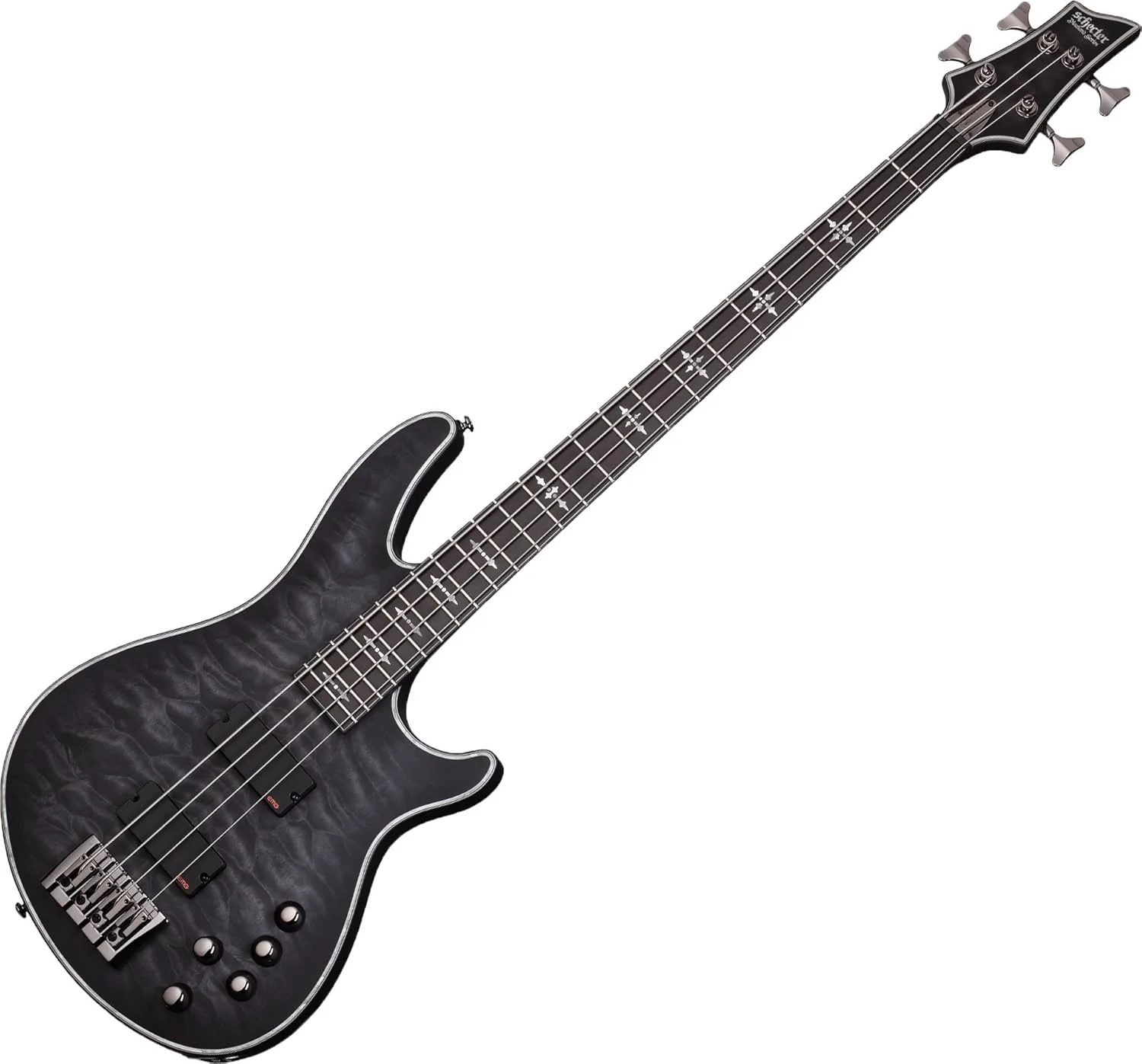 گیتار باس 4 سیم Schecter Hellraiser Extreme-4، مشکی مات شفاف